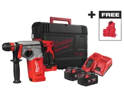 Перфоратор акумуляторний безщітковий SDS PLUS MILWAUKEE FIXTEC M18 BLHX-502X (+ заряд.пристрій, 2 акум., кулачковий патрон, бічн фото