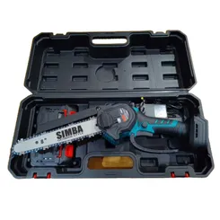 Аккумуляторная цепная мини пила шина 8" Simba SA-004 фото