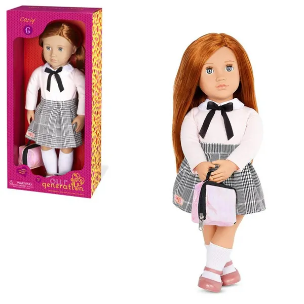 Лялька Our Generation Карлі в рожевому светрі з аксесуарами 46см