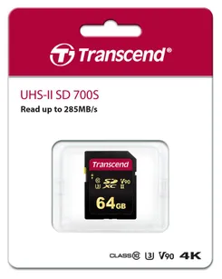 Карта памяти Transcend SD  64GB C10 UHS-II U3 R285/W220MB/s 4K фото