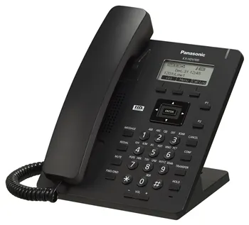 Телефон IP Panasonic KX-HDV100RUB Black 1xFE LAN, SIP, монохромный дисплей