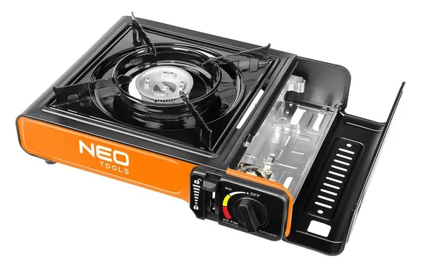 Плитка газовая портативная Neo Tools, 2.1 кВт, пьезорозжиг, 150 г/ч, кейс фото №4
