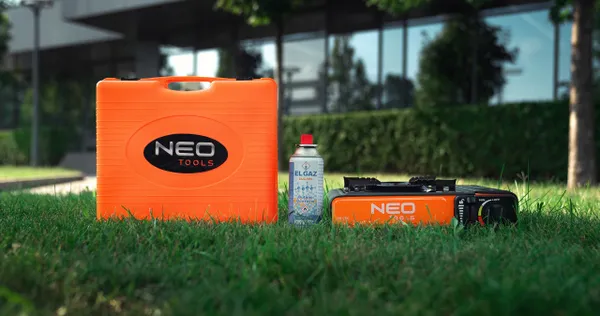 Плитка газовая портативная Neo Tools, 2.1 кВт, пьезорозжиг, 150 г/ч, кейс фото №10