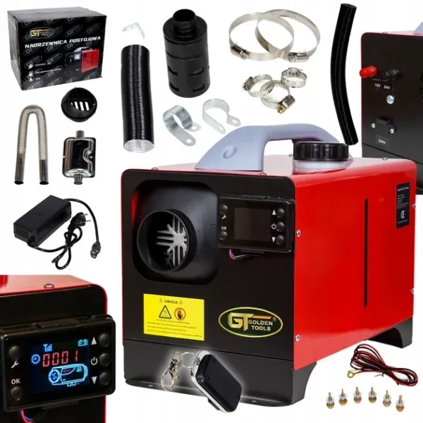 Обогреватель на солярке 12/24/220В, 9 кВт Golden Tools с пультом Webasto дизельный обогреватель