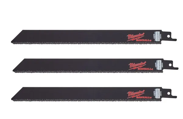 Полотно для шабельних пил Carbide Grit MILWAUKEE, 230мм, (3шт) (чавун, абразивні матеріали, фіберглас)