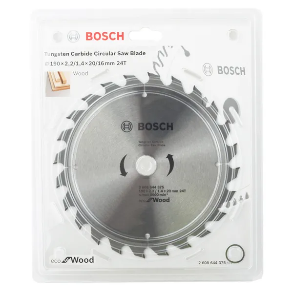 Диск пиляльний Bosch Professional Eco for Wood 190x20/16-24T ціна в Україні