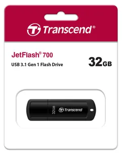 Накопитель Transcend  32GB USB 3.1 Type-A JetFlash 700 Чёрный фото