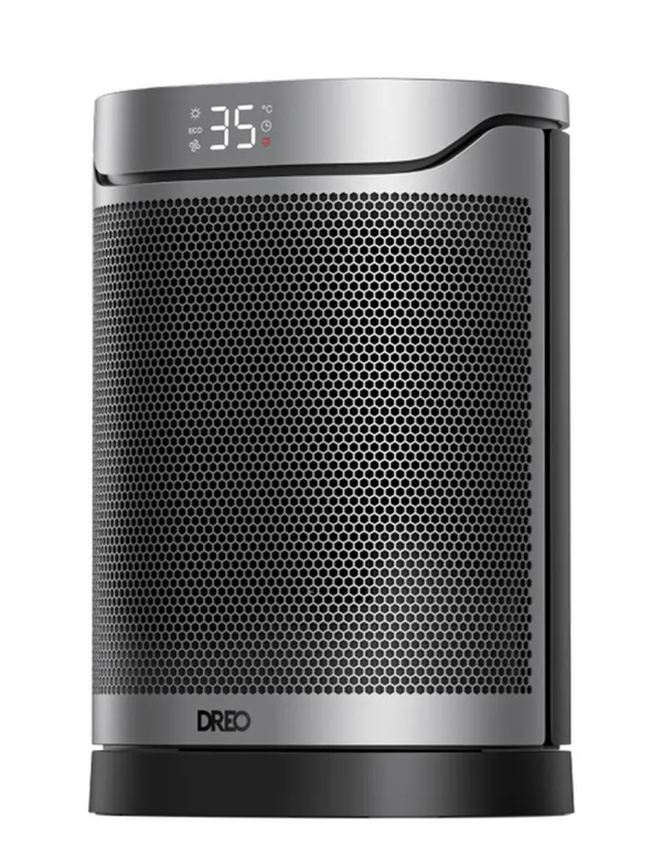 Тепловентилятор Dreo, 20м2, 1500Вт, електр. упр-ння, керамич.нагрів.елемент, пульт ДУ, 3 швидк., срібний купити в Україні