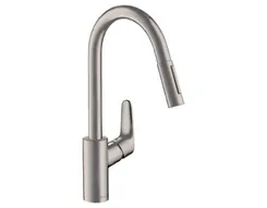 Смеситель для кухни Hansgrohe Focus M41, дл.излива - 235мм, вытяжной, 1 рычаг, KM240, сталь фото