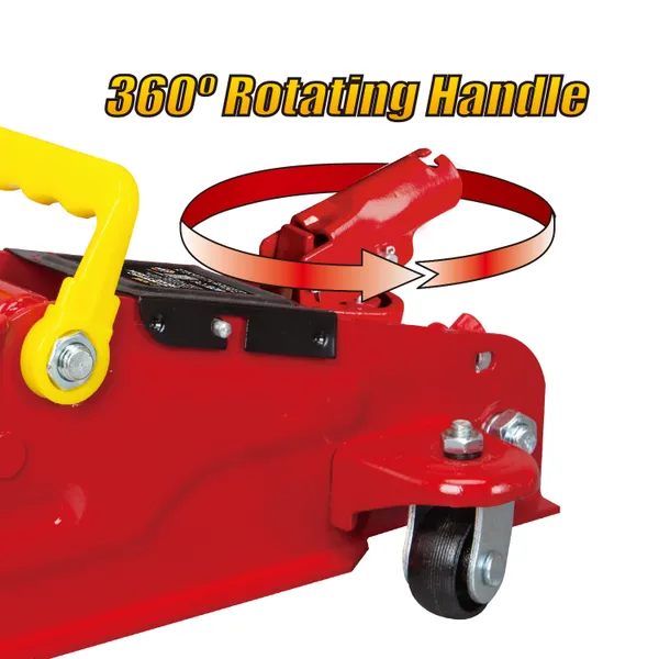 Домкрат підкатний 2т (135-340) поворотна ручка купити в Україні