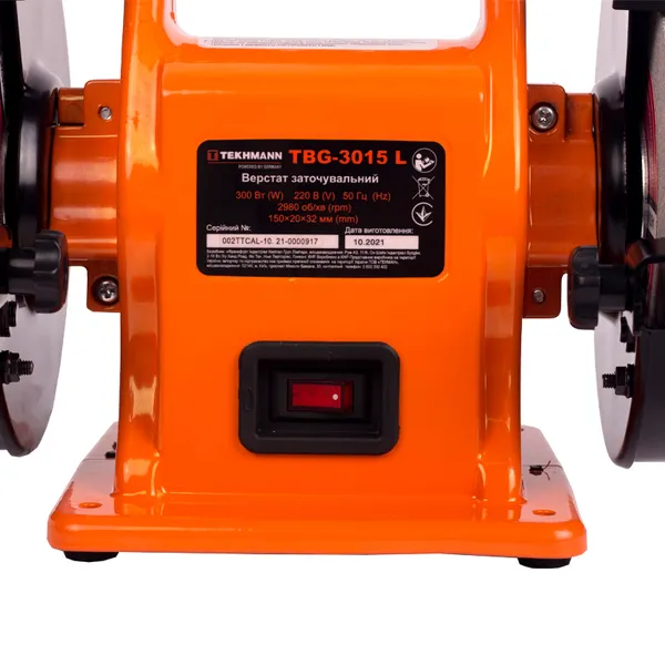 Заказать Станок заточный Tekhmann TBG-3015 L 300Вт круг 150мм 2980об·мин 7.5кг с доставкой