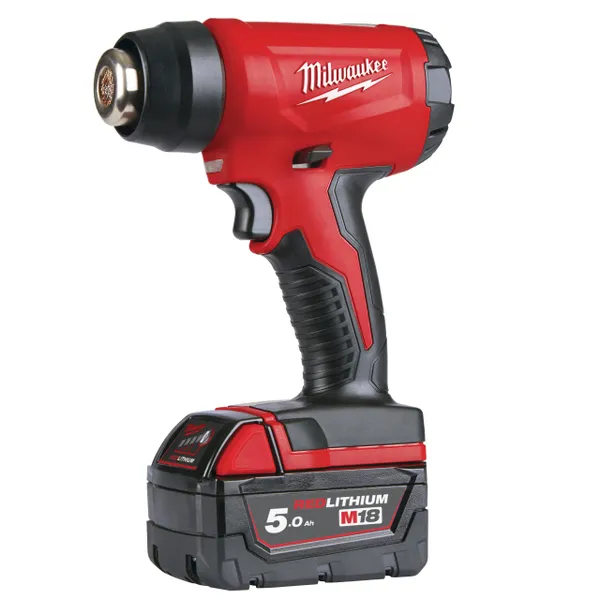 Термоповітродувка акумуляторна MILWAUKEE, M18 BHG-502C (+ заряд.пристрій, 2 акум.Х 5Аг, кейс) заказать
