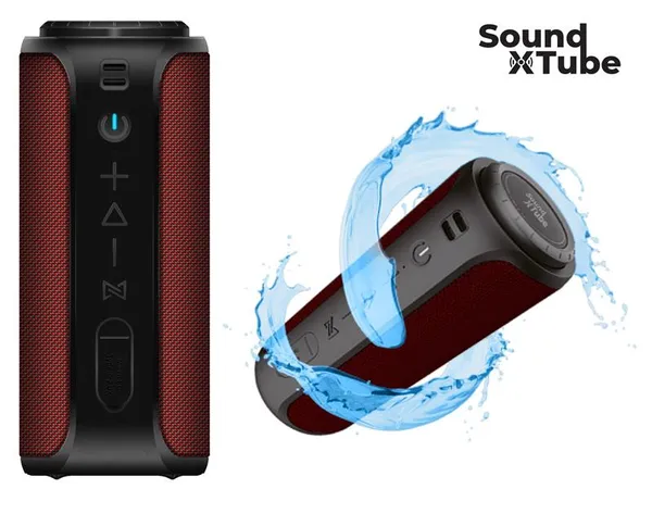 Акустична система 2E SoundXTube TWS, MP3, Wireless, Waterproof Red