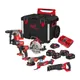 Набір інструментів акумуляторних MILWAUKEE, M18 FPP8C-553P (кейс PACKOUT на колесах 4932464078, 3 акумулятори M18 B5 5 Аг, заряд