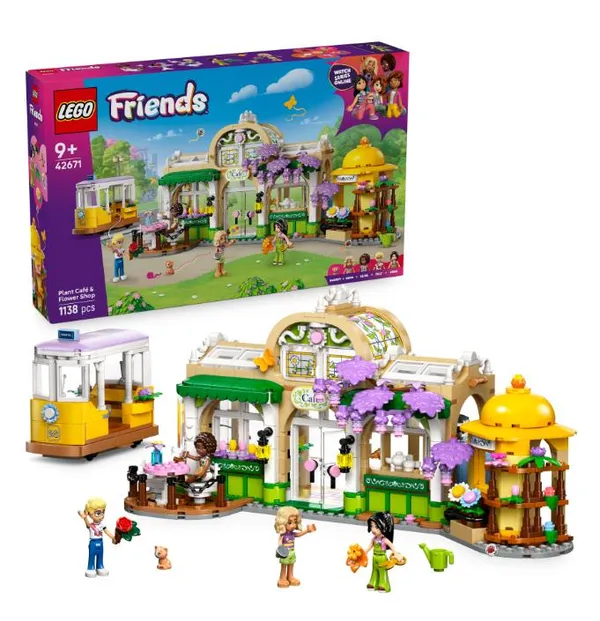 Конструктор LEGO Friends Кофейня с растениями и цветочный магазин