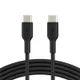 Кабель USB-C > USB-C заряджання/синхронізації Belkin 2м, 60Вт, Type-C, PVC, чорний