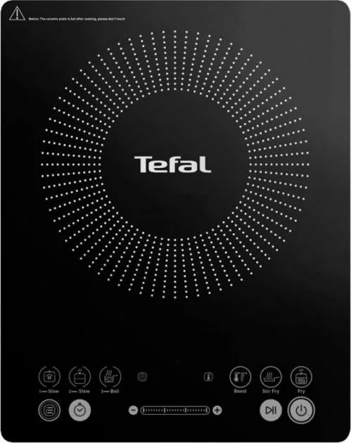 Плитка настольная Tefal индукионная Everyday Slim, комф. - кВт 1 на 2.1кВт, управл. - сенсорное, черный