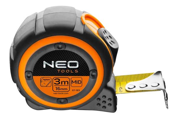 Рулетка Neo Tools, 3м x 16мм, магніт