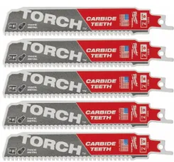 Полотно для шабельних пил TORCH CARBIDE MILWAUKEE, 150х3,1мм, (5шт), (метал) фото
