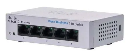 Комутатор Cisco CBS110 5xGE, Desktop, Ext PS, Unmanaged