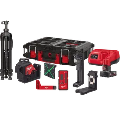 Нівелір лазерний 3D акумуляторний MILWAUKEE, M12 3PLKIT-401P (+зар. прист.,1акум.Х4Аг, кейс PACKOUT) фото