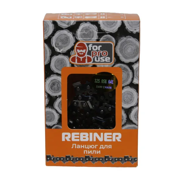 Цепь на бензопилу 64 звена, 0.325" шаг Rebiner для твердых пород древесины цепь на 40 шину цена в Украине