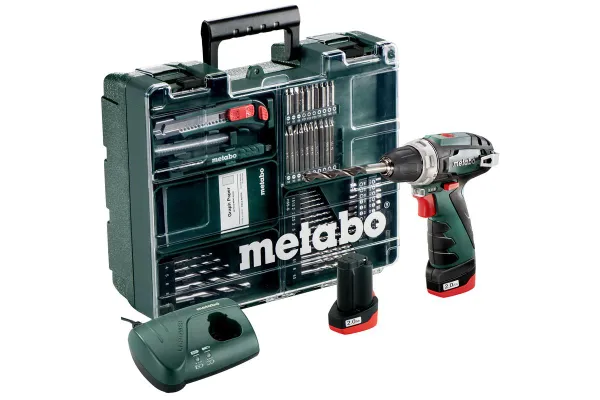 Шурупокрут-дриль акумуляторний Metabo PowerMaxx BS Basic 10.8В 2x2А·год 17·34Нм 0-360·0-1400об·хв 0.95кг