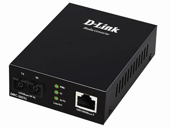 Медиаконвертер D-Link DMC-G02SC 1xGE, 1x1000BaseSX MM, 550м, SC