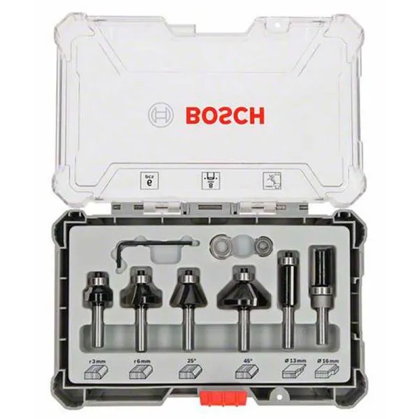 Набор кромочных фасонных фрез Bosch Professional 8мм 6шт