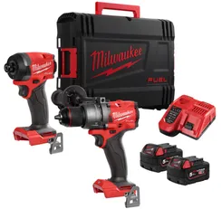 Набір з двох інструментів безщіткових Milwaukee M18FPP2A3-502X, 4933480873 , (комбінований дриль M18FPD3, ударний шуруповерт M18 фото