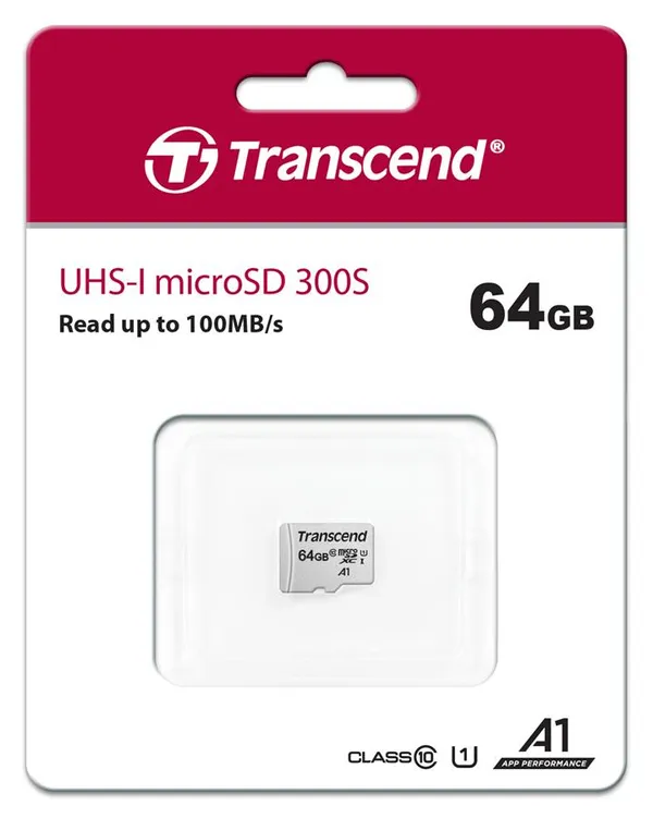 Карта пам'яті Transcend microSD  64GB C10 UHS-I R100/W20MB/s