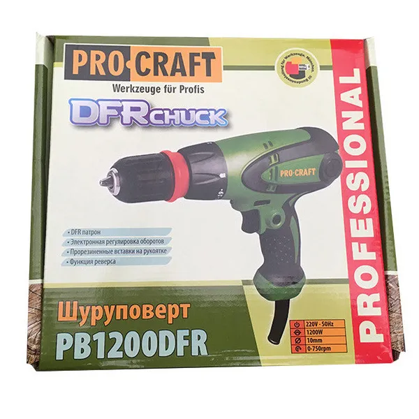 Шуруповерт мережевий Procraft PB-1200 DFR купити в Україні