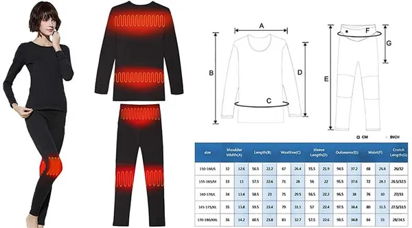 Женское термобелье с подогревом 2E eFiber for Women Black, размер S