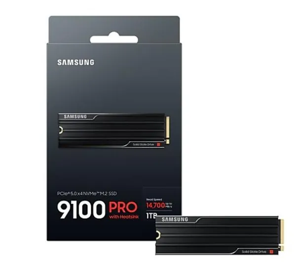 Накопичувач SSD Samsung M.2 1TB PCIe 5.0 9100PRO+ радіатор