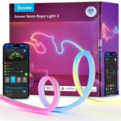 Лента светодиодная умная Govee H61D3 Neon Rope Light 2, 3м, RGBIC, WI-FI/Bluetooth, Белый фото