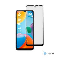 Захисне скло 2E для Xiaomi Redmi 10C, 2.5D FCFG, (1 Pack), чорна рамка фото