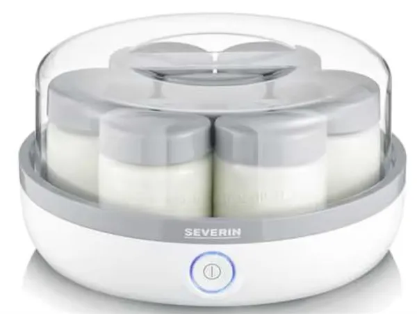 Йогуртница  Severin 13Вт, подсветка, пластик, бело-серый