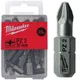 Біта MILWAUKEE, PZ2, 25мм, (25шт) пластикова коробка