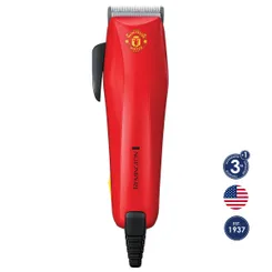 Машинка для стрижки  Remington Colour Cut Manchester United, от сети, вибрацион. мотор, насадок-11, накидка,акс. в компл., красн. фото