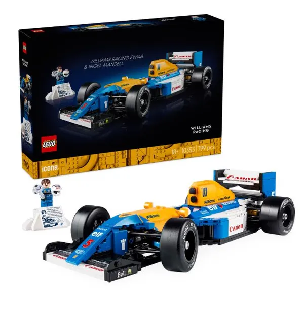 Конструктор LEGO Icons Williams Racing FW14B и Найджел Менселл