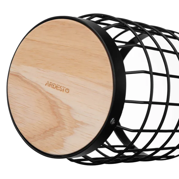 Подставка для столовых приборов ARDESTO Midori 12х12х15.5см, металл, дерево, черный купить в Украине