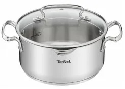 Каструля Tefal DUETTO+, 2.9л, з кришкою, нержавюча сталь, скло фото