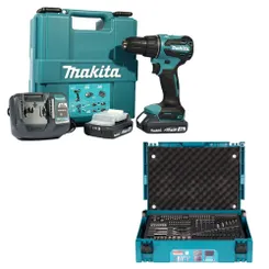 Акумуляторний дриль-шурупокрут LXT Basic Makita DHP490WVE + комплект свердл (E-24913) фото