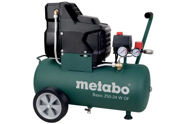 Компрессор воздушный Metabo Basic 250-24 W OF безмасляный, 1500Вт, 24л, 120л/мин, 8бар.