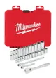 Набір головок метричних 1/4" MILWAUKEE з храповиком, (28шт), пластиковий кейс