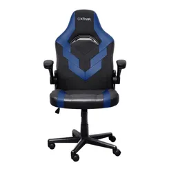 Кресло Trust GXT703B RIYE, ПУ шкіра, Foldable Armrests, Синий фото