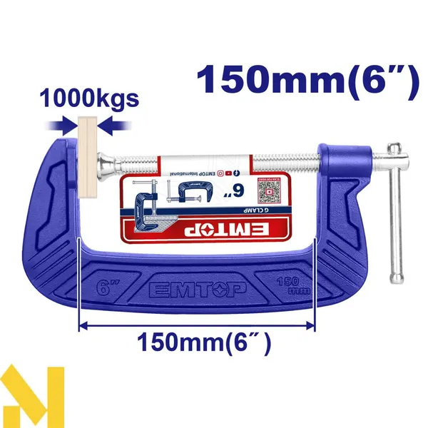 Струбцина G-образная EMTOP ECLPG0601