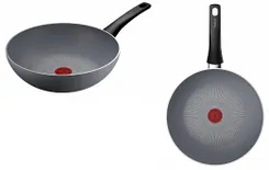 Сковорода ВОК Tefal Halo, 28см, алюміній, бакеліт, сірий фото