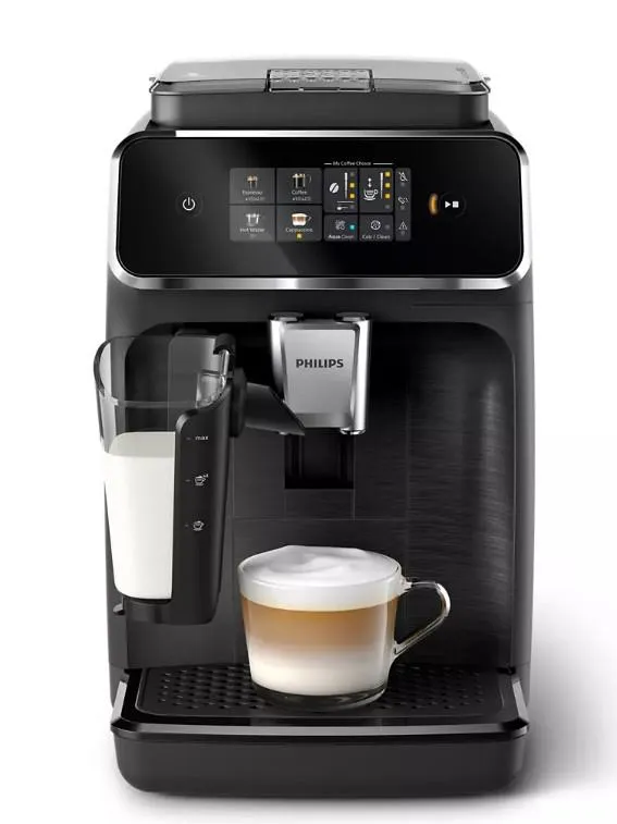 Кофемашина Philips Series 2300 1.8л, зерно + молоко, автомат.капучинатор, сенсорное управл., черный