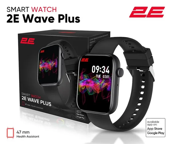 Смарт -часы 2E Wave Plus 47mm Black